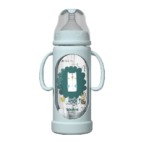 240ML wide-neck scald guard crystal glass baby bottle