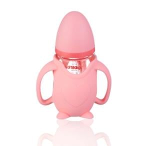 240ml Glass wide neck bottle with silicon cover