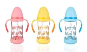 240ml Glass wide neck bottle with silicon base
