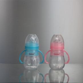 140ML wide-neck silicon baby bottle with handls