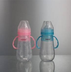 240ML wide-neck silicon baby bottle with handls