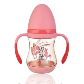 180ml PPSU wide neck bottle with two color handles