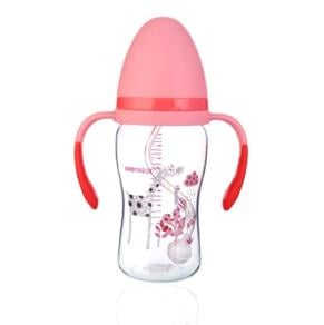 240ml Tritan wide neck bottle with two color handles
