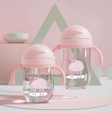 300ml Extra wide neck penguine shape Tritan sippy cup