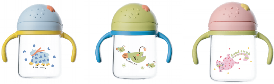 280ml Extra wide neck penguine shape Tritan sippy cup