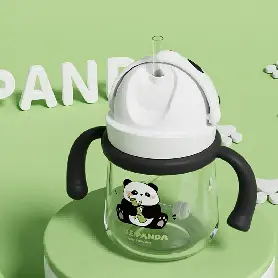 240ml Panda Shape Tritan Sippy Cup 2