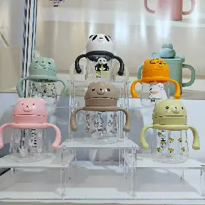 240ml Panda Shape Tritan Sippy Cup 3
