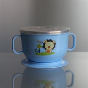baby stainless steel suction bowl with lid