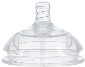 Extra Wide Neck Liquid Silicone nipple (S, M, L hole)