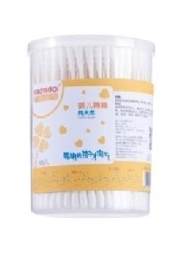 180pcs One Head Helix Shape Cotton Swab