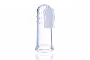 Silicone finger toothbrush