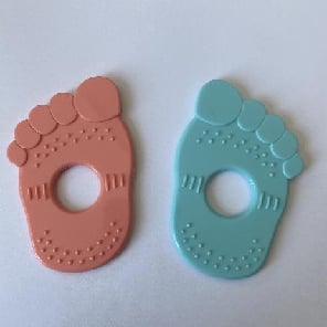 Foot shape Silicone Teether